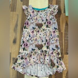 Floral Bunny Print Kids Dress Posh Peanut